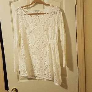 White House Black Market Lace tunic top